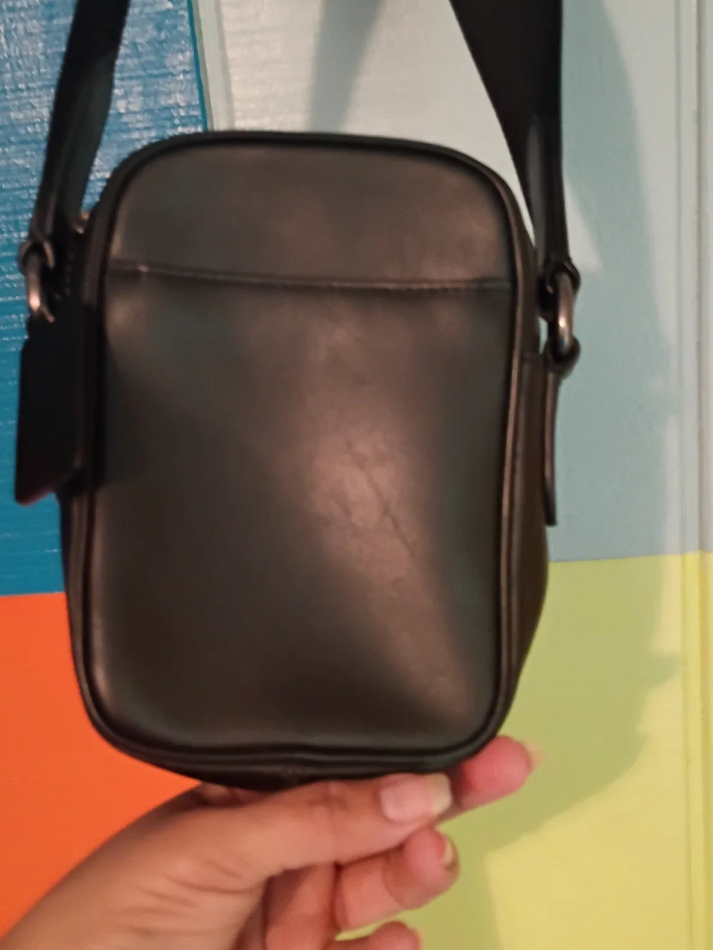 Men's Compact Crossbody Bag in Black